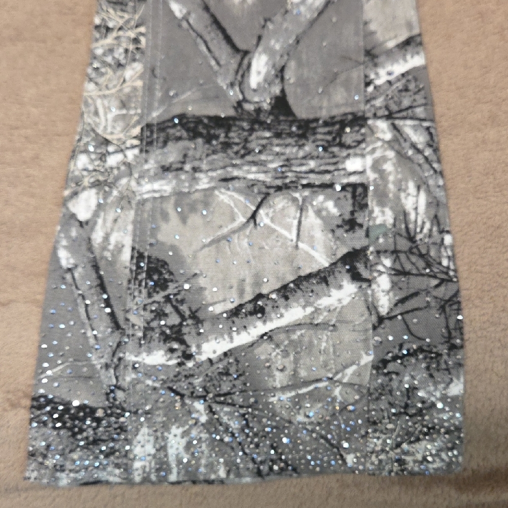 Valabasas Silver Embellished Men Camouflage Flare Jeans Size 30 - Picture 3 of 10
